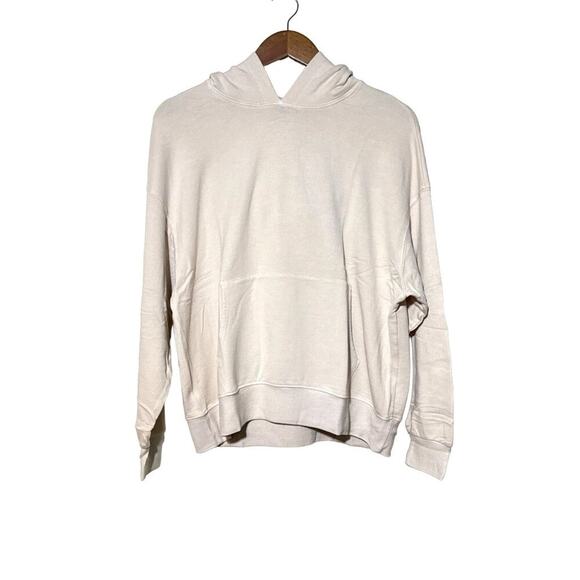 Monrow Supersoft Fleece Hoodie New Pullover Bone Slouchy Medium Cozy Soft - Picture 1 of 6